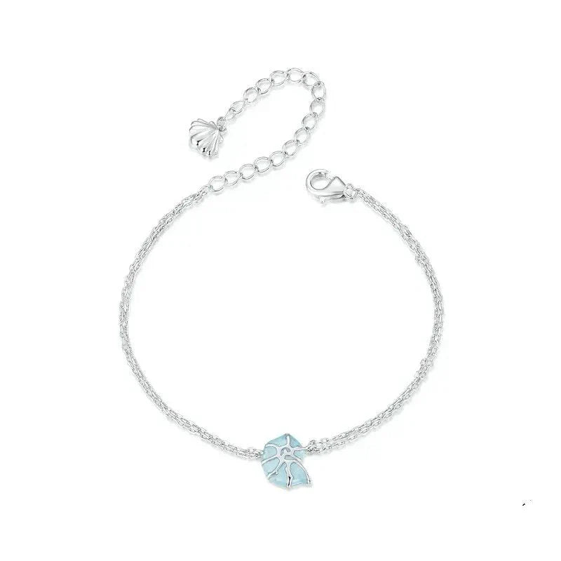Blue Shell Chain Bracelet
