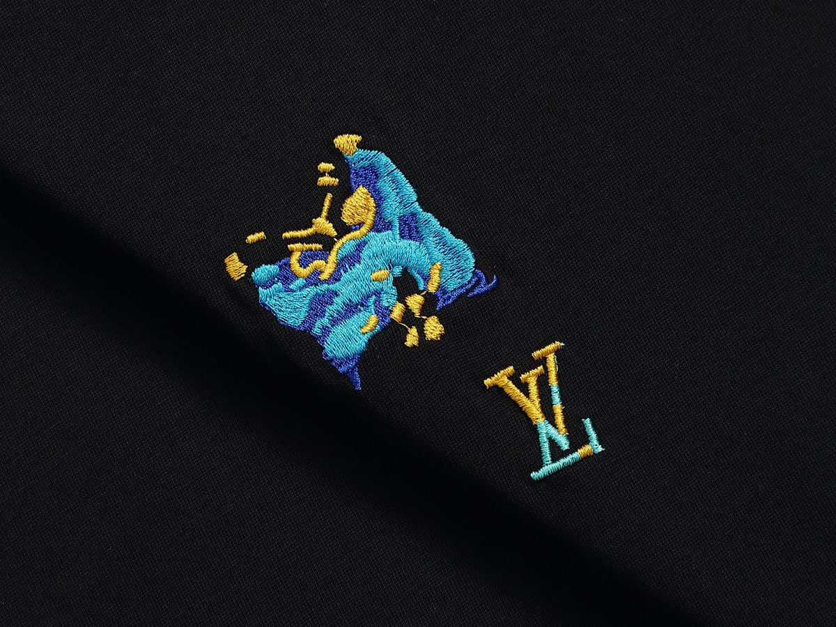 Alphabet Graffiti Splash Ink T shirt-2047