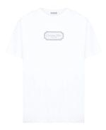 Rectangular Brand Print Crewneck T-Shirt