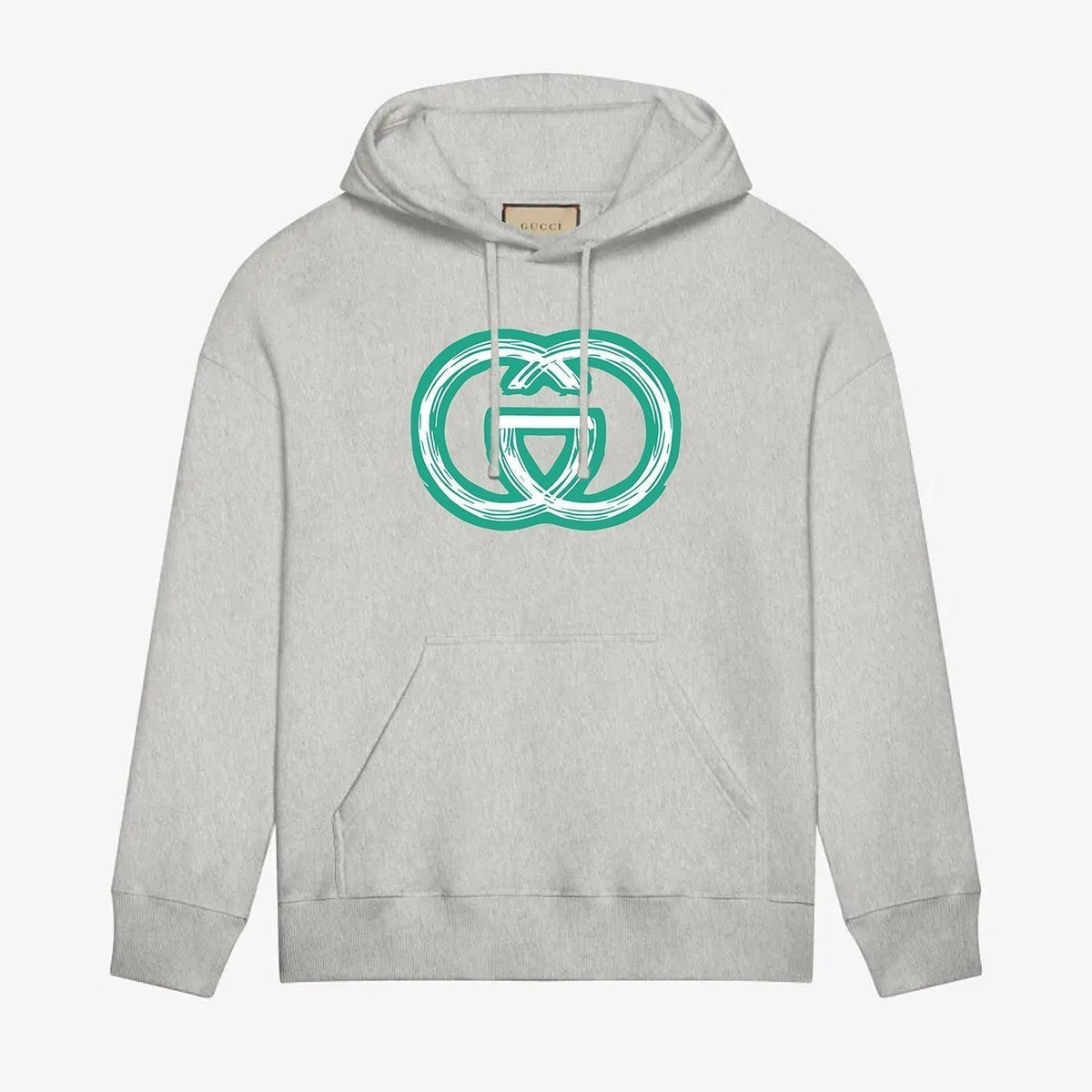 Green Classic Print Hoodie
