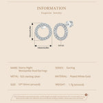 Forever Clear Moissanite Circle Round Stud Earrings