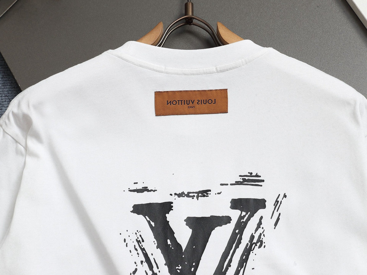 Alphabet Graffiti Splash Ink T shirt-2041