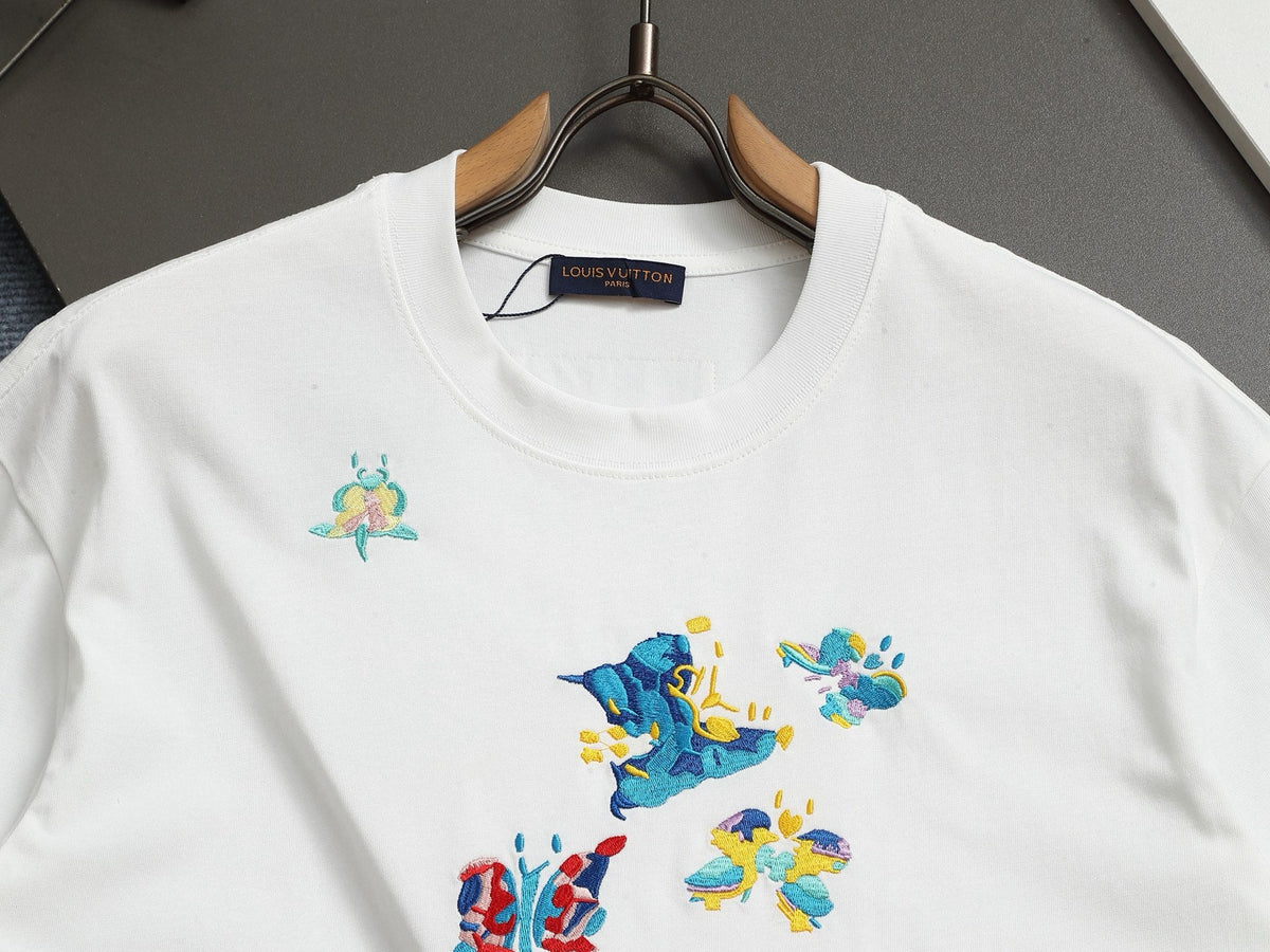 Alphabet Graffiti Splash Ink T shirt-2047