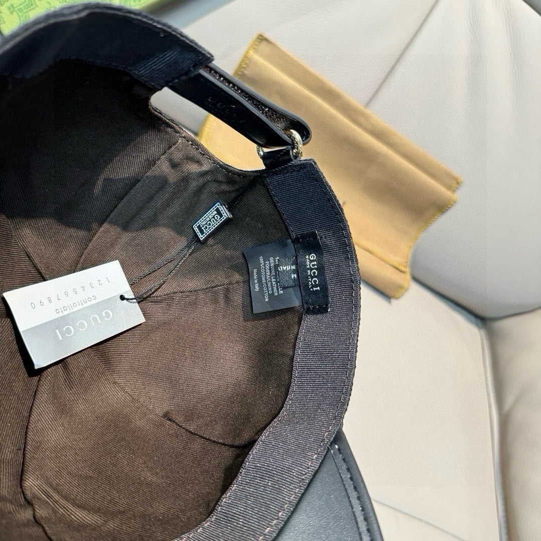 Leather Brim Baseball Cap（Adjustable Fit）-2